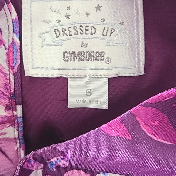 Dress Up by Gymboree Purplish Pink & Blue Floral Dress, Sz 6 - Picture 3 of 5